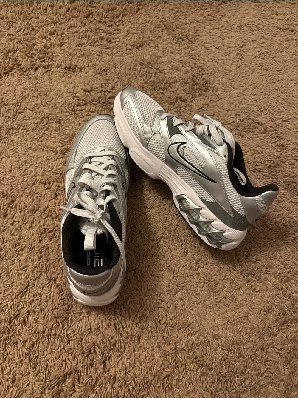 Nike Women’s White and Black Lace-Up Sneakers